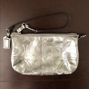 Coach Silver Wristlet